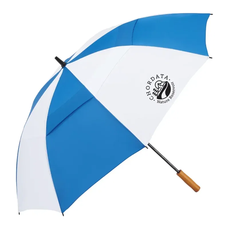 58" Recycled Golf Umbrella with Wooden Handle — view 8