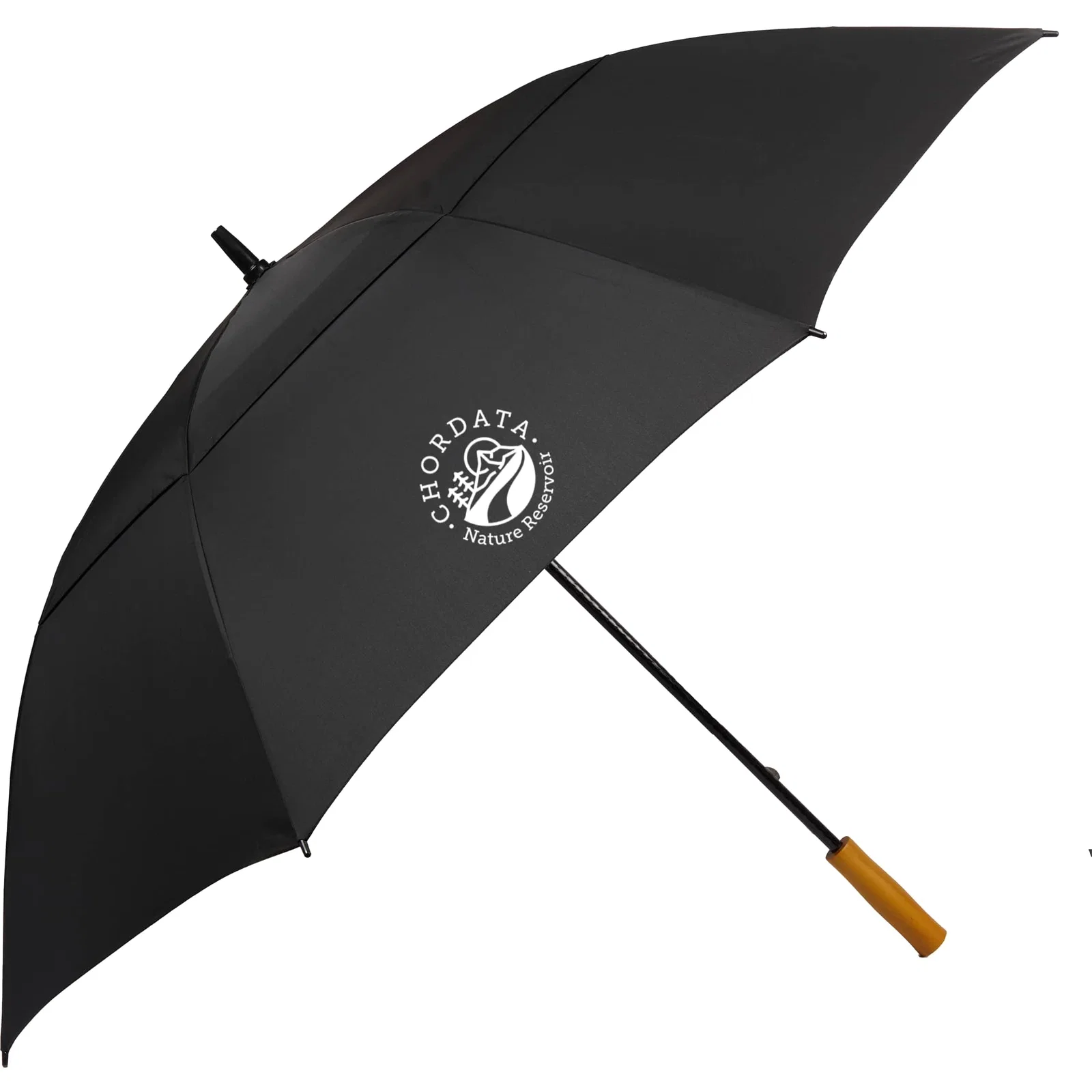 58" Recycled Golf Umbrella with Wooden Handle — view 50