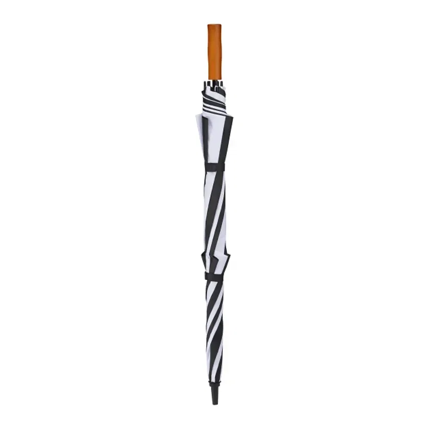58" Recycled Golf Umbrella with Wooden Handle — view 3