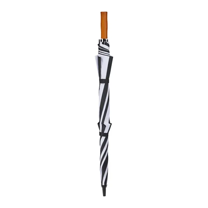 58" Recycled Golf Umbrella with Wooden Handle — view 3