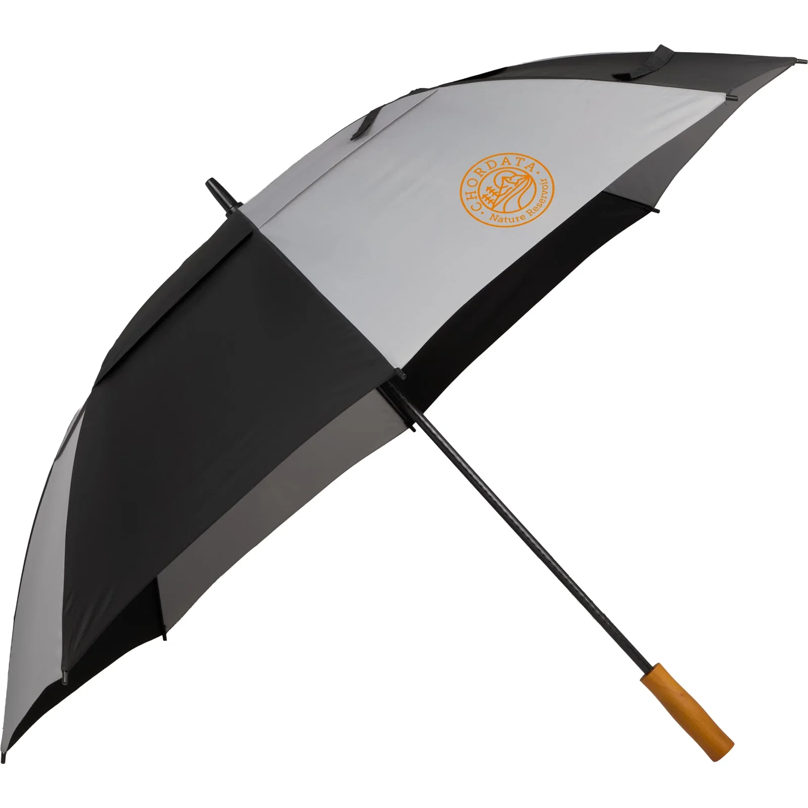 58" Recycled Golf Umbrella with Wooden Handle — view 63