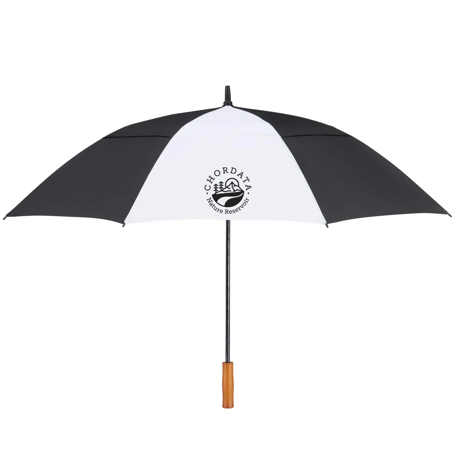 58" Recycled Golf Umbrella with Wooden Handle — view 76