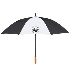 58" Recycled Golf Umbrella with Wooden Handle