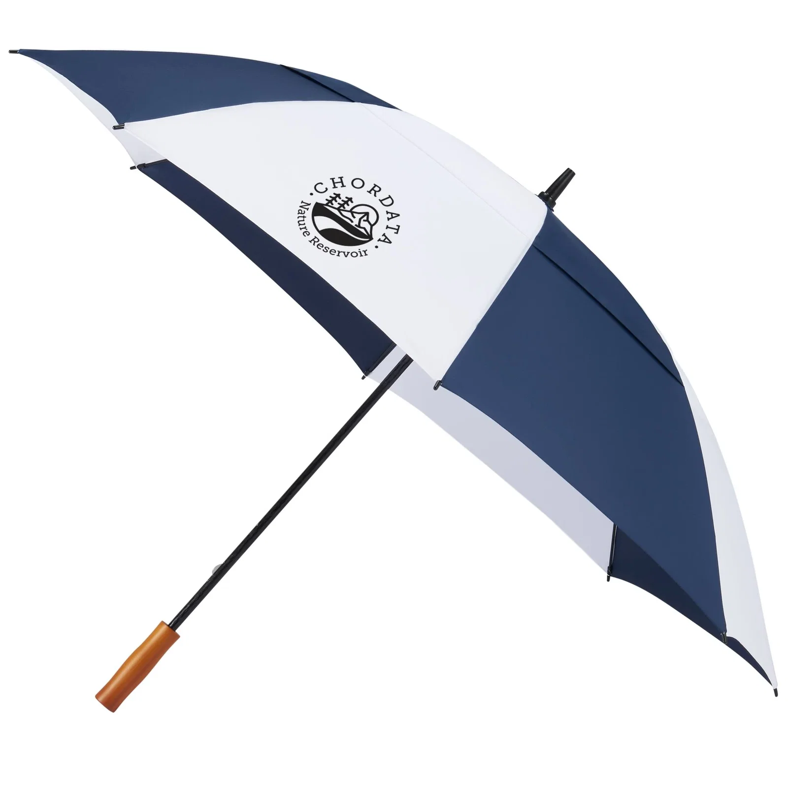 58" Recycled Golf Umbrella with Wooden Handle — view 97