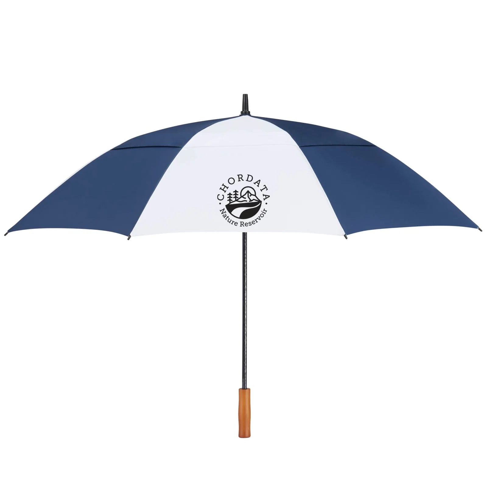 58" Recycled Golf Umbrella with Wooden Handle — view 99
