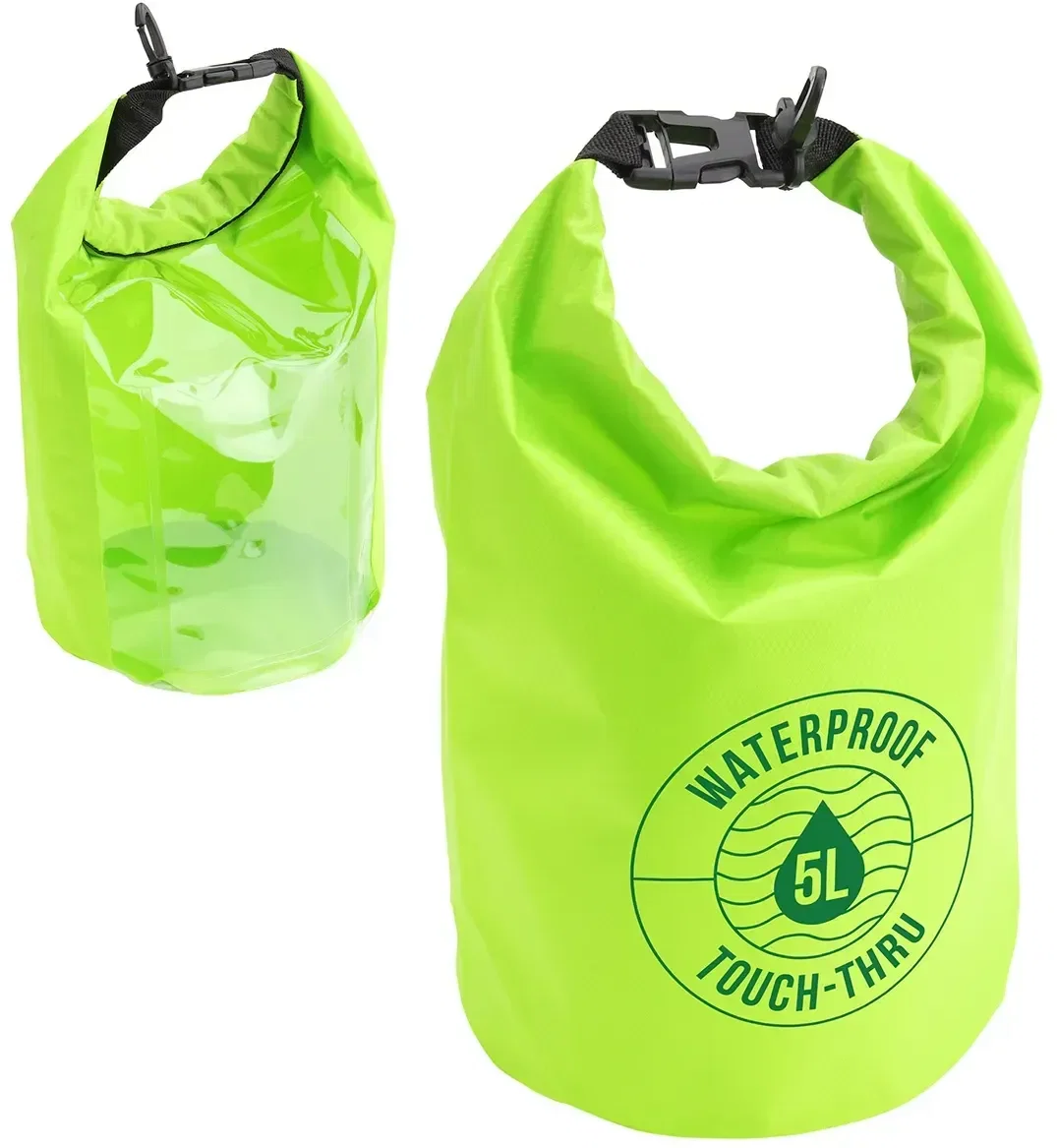 Custom 5L Touch-Thru gear bag back view with logo imprint area
