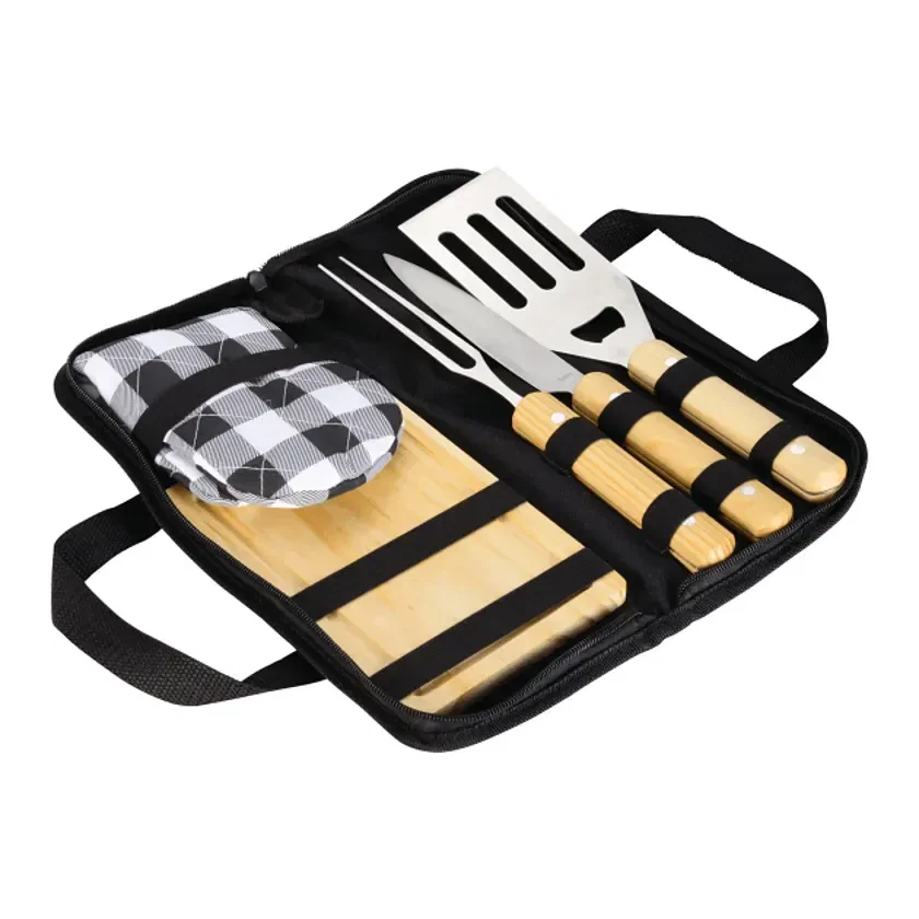 Custom BBQ Set with Carrying Case (5 Piece) — view 2