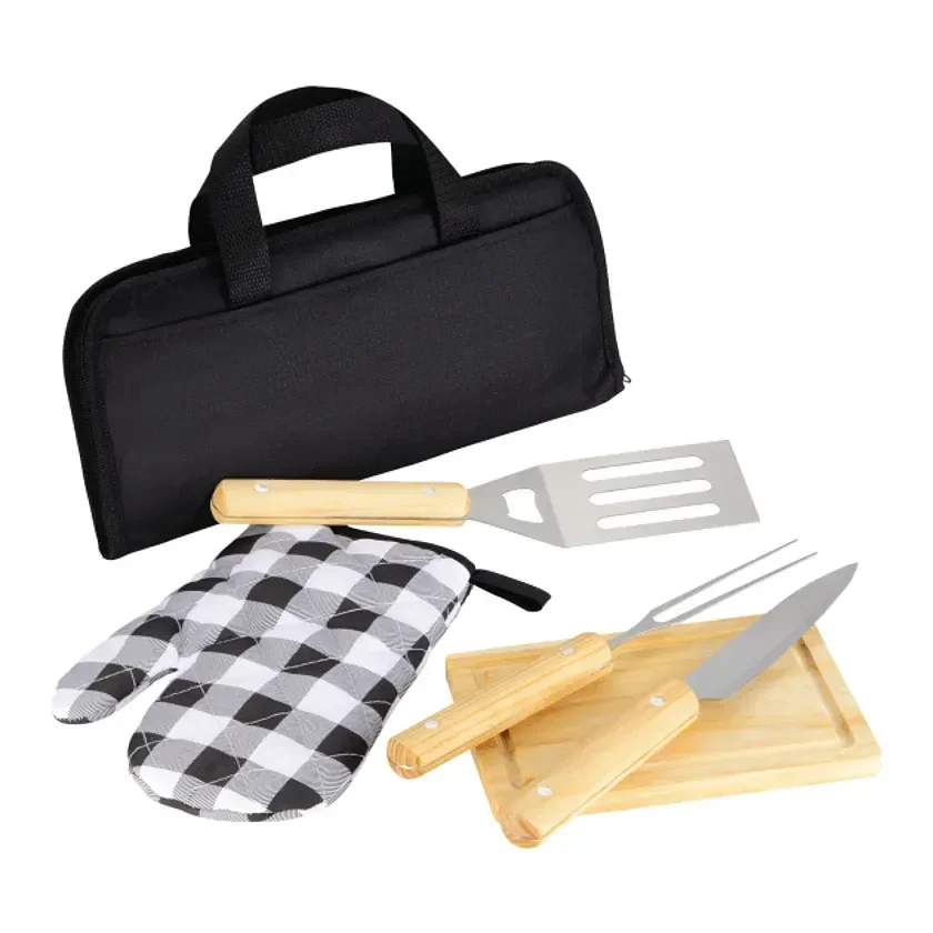 Custom BBQ Set with Carrying Case (5 Piece) — view 3