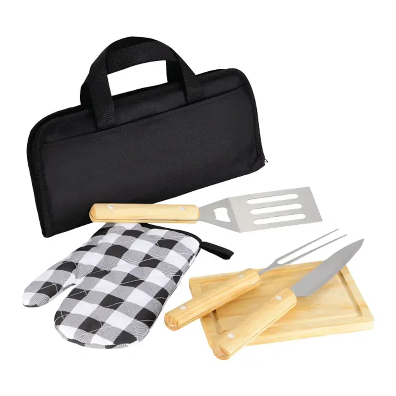 Custom BBQ Set with Carrying Case (5 Piece) — view 3