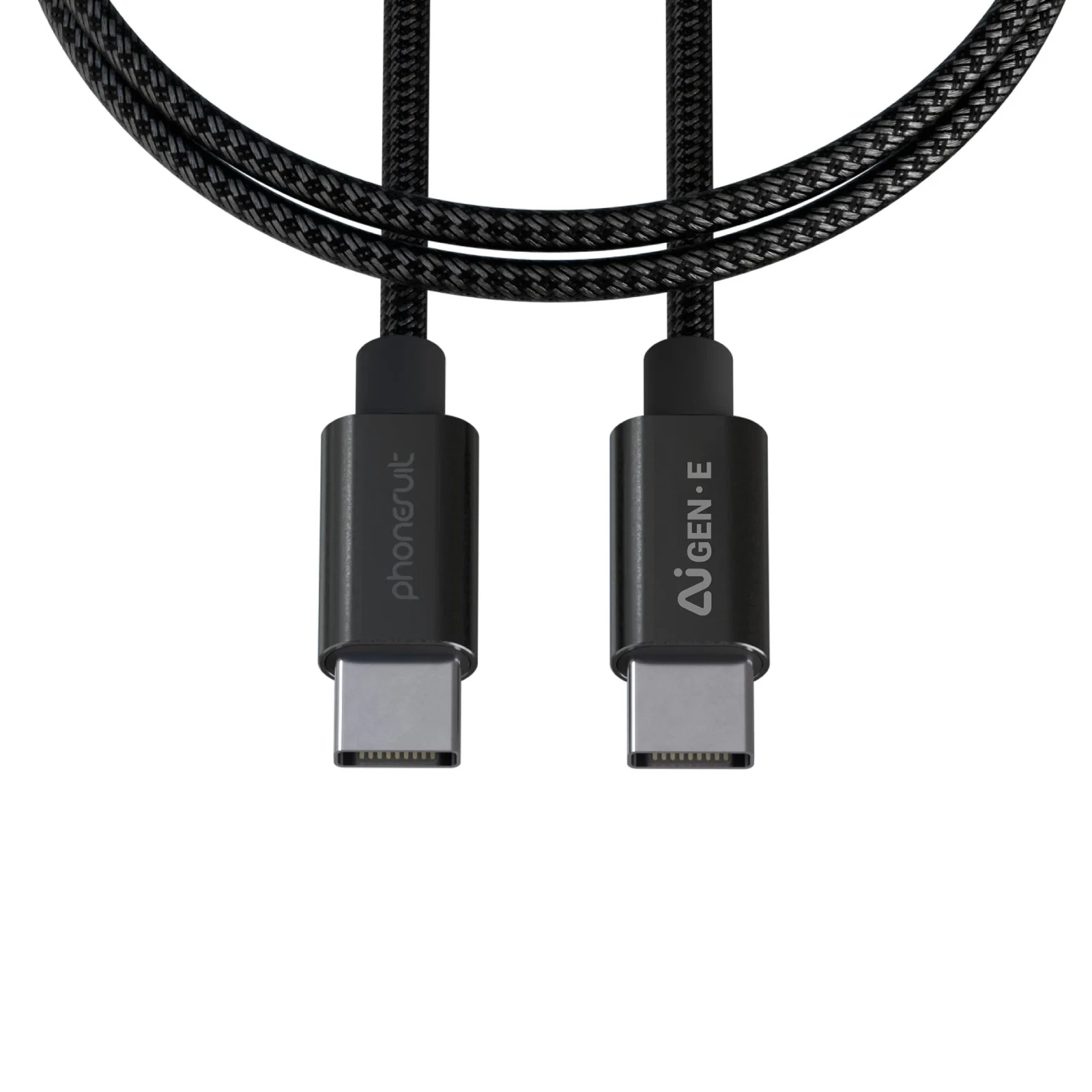 Cable coiled into a loop ready for a laptop bag