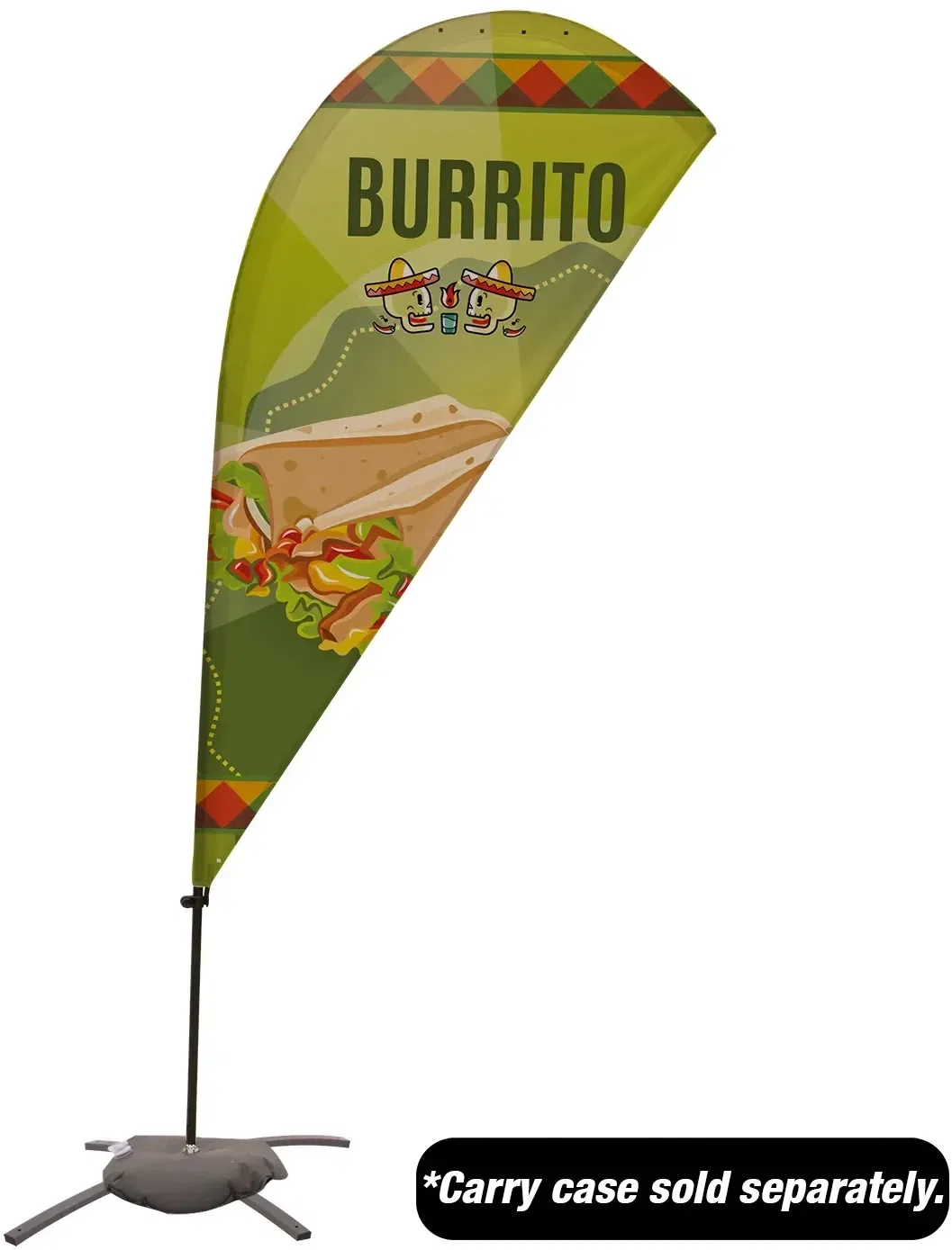 6.5' Value Teardrop Sail Sign Kit (Single-Sided with Cross Base) — view 4