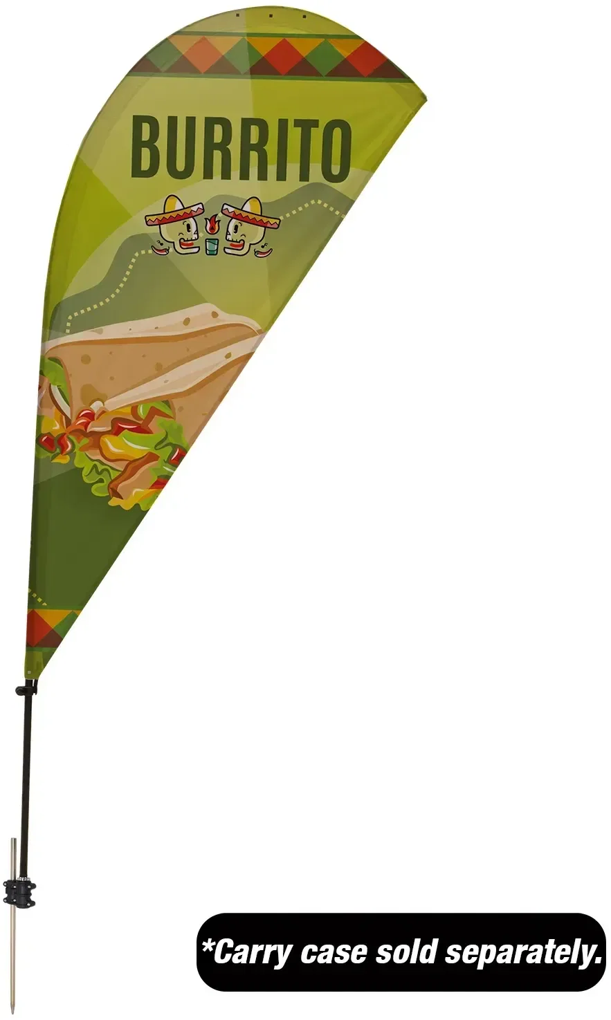 6.5' Value Teardrop Sail Sign Kit (Single-Sided with Value Spike) — view 4