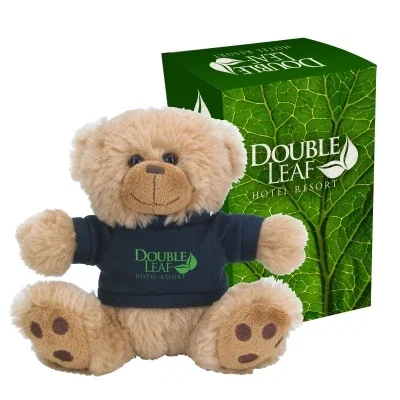 Packaging shown open with the seated plush animal inside