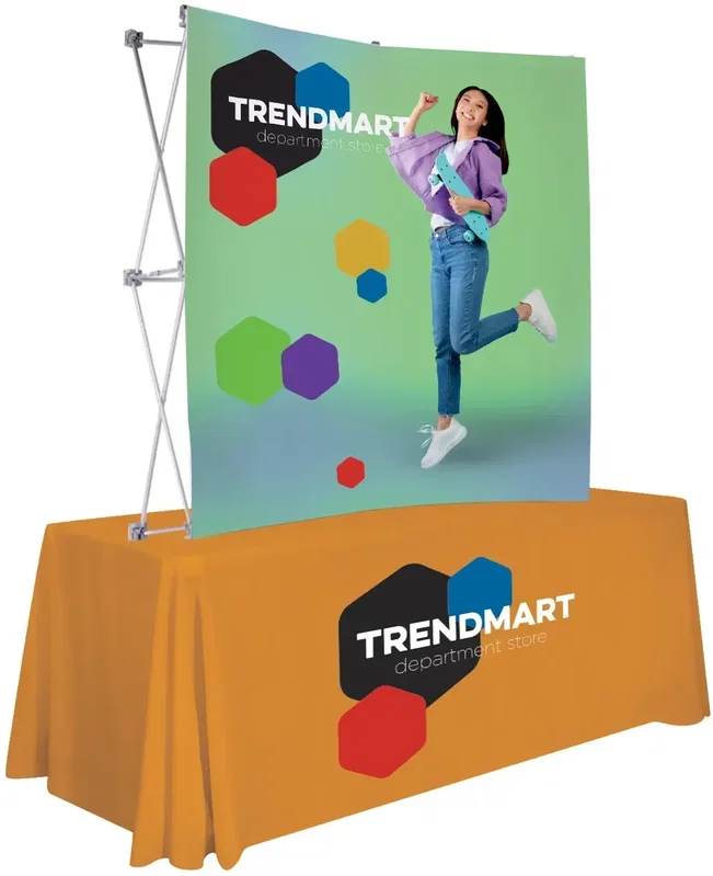 6' Curved Splash Tabletop Display Face Kit (Recycled Polyester Knit) — view 3