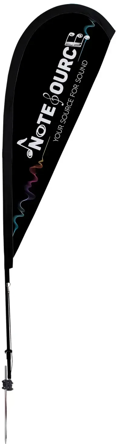 6' Elite Teardrop Nylon Sail Sign Kit (Single-Sided with Ground Spike) — view 5