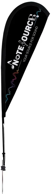 6' Elite Teardrop Nylon Sail Sign Kit (Single-Sided with Ground Spike) — view 5