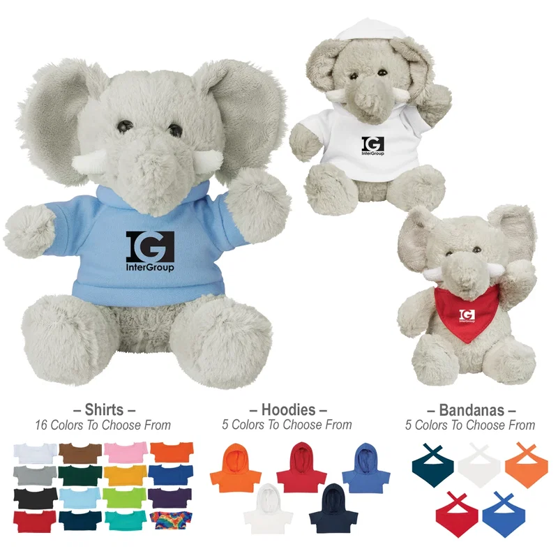 Small elephant toy sized for a desk or shelf