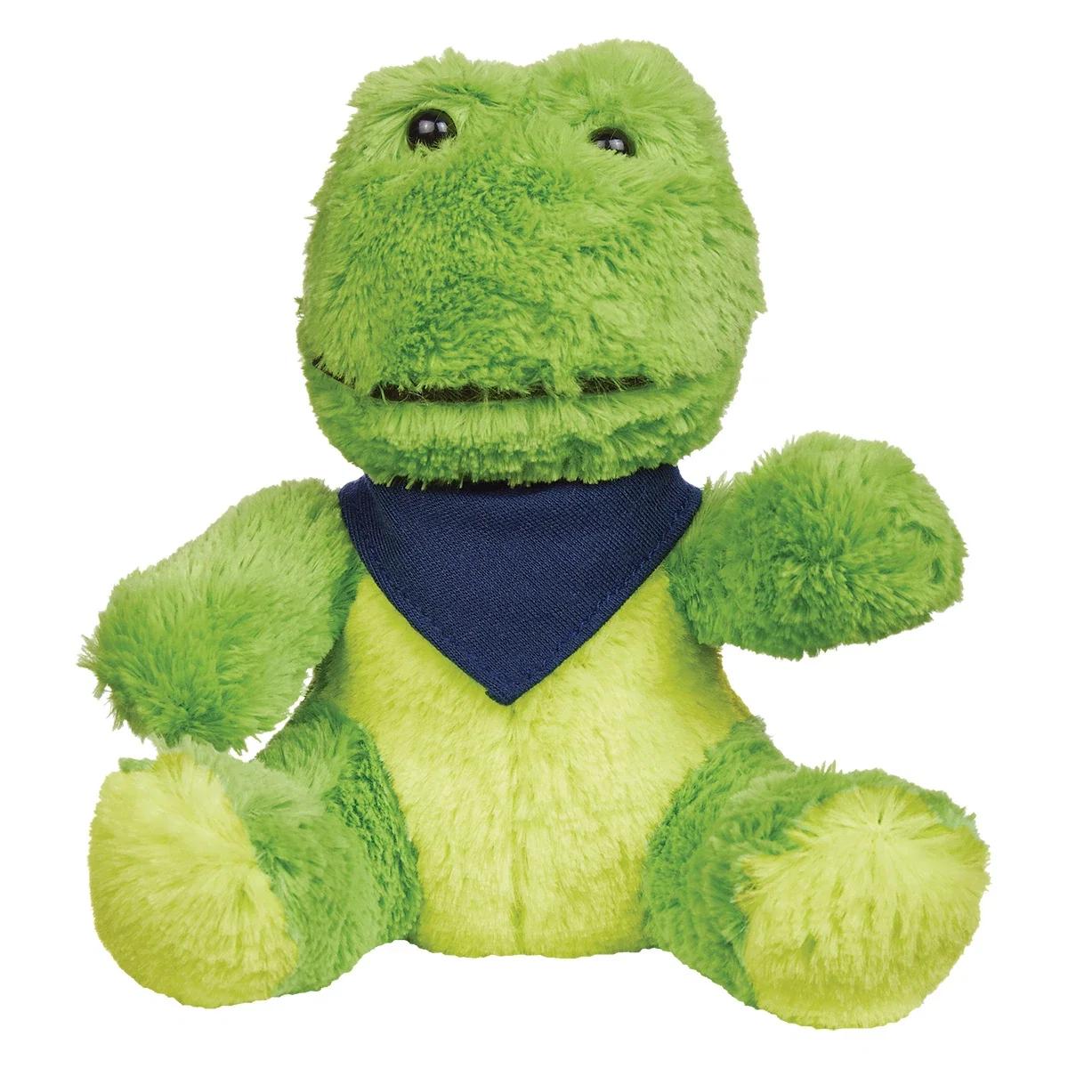 Frog toy held in one hand to show its size