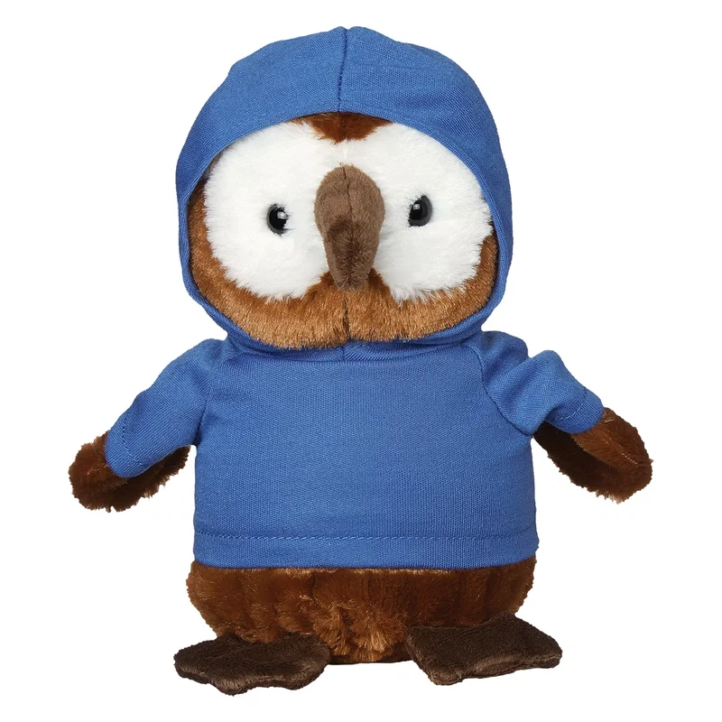 Three-quarter angle of the cuddly owl toy