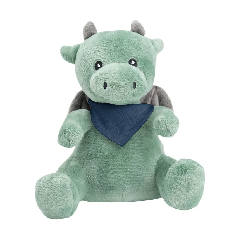 Plush dragon viewed from the opposite side