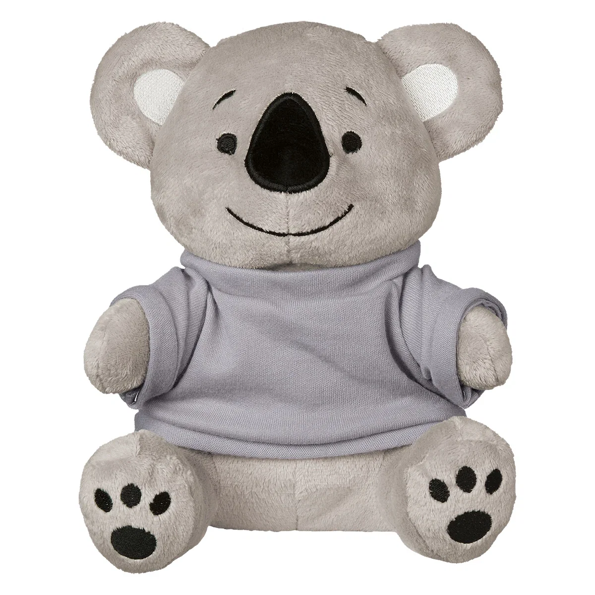 Side view of the seated stuffed animal