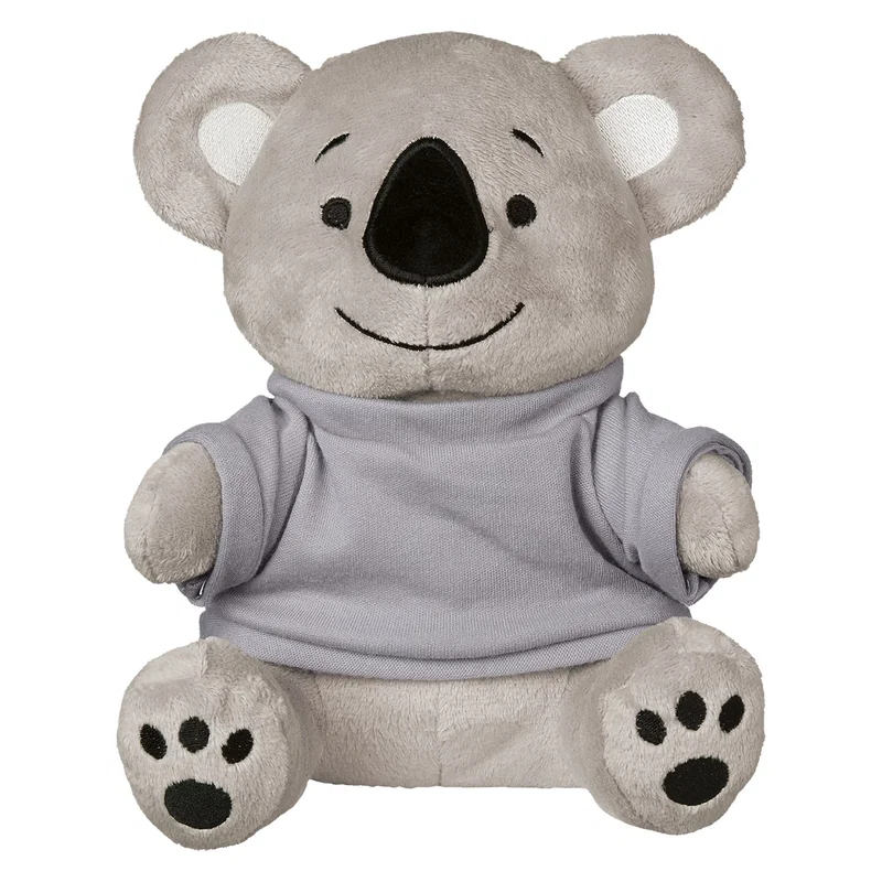 Side view of the seated stuffed animal