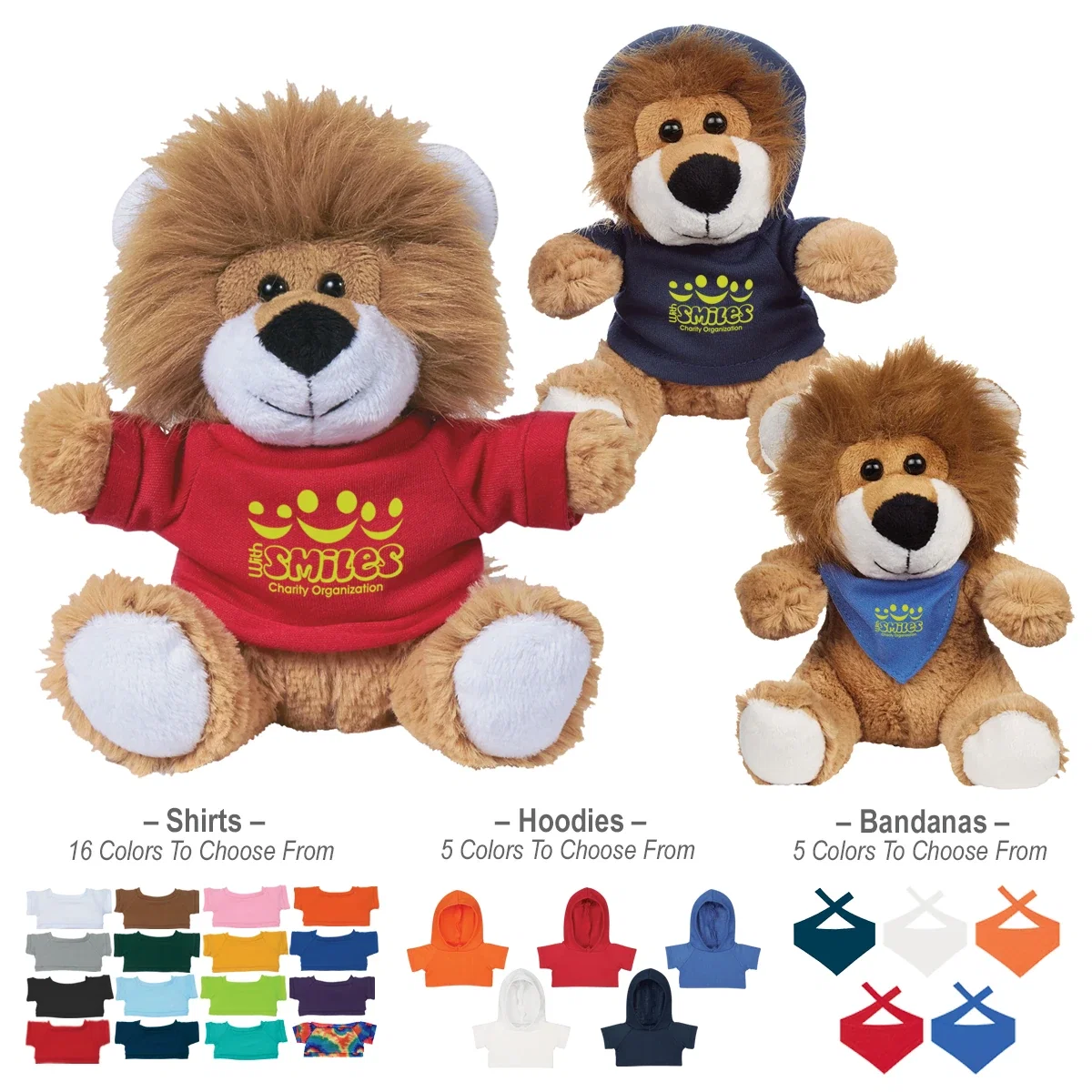 Overhead look down at the lion plush toy