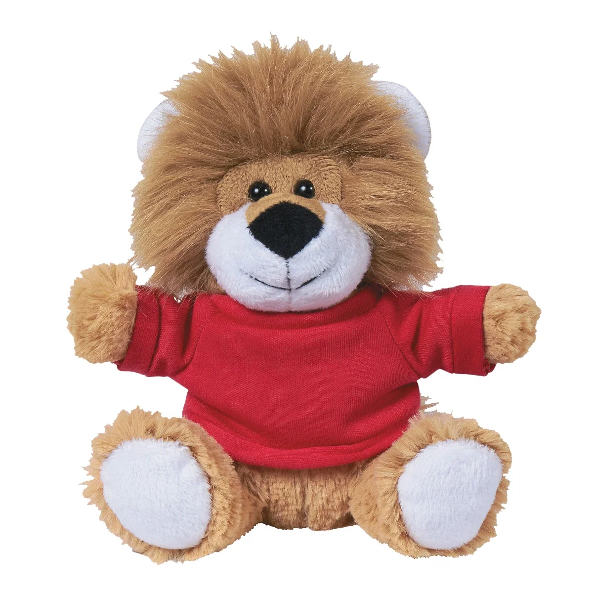 Plush lion viewed from the opposite side