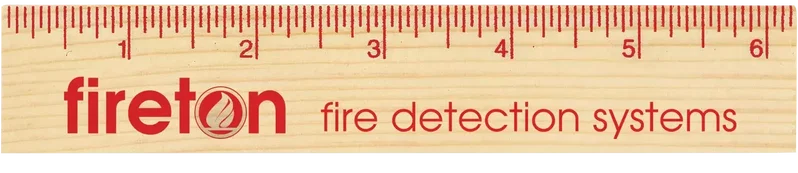 Custom Logo Wood Ruler - 6" Natural Finish — view 2