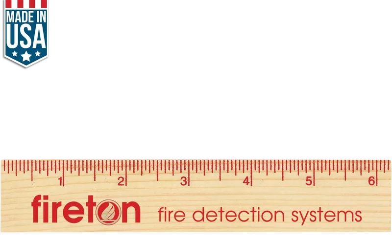 Custom Logo Wood Ruler - 6" Natural Finish — view 3