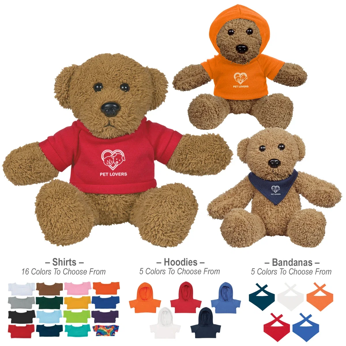 Compact rag bear toy that fits easily in a palm