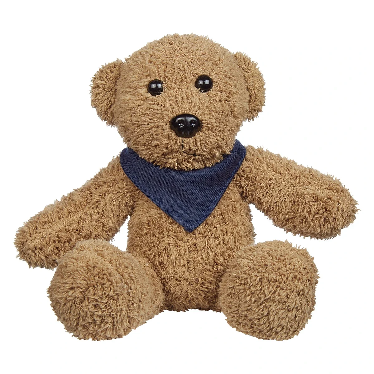 Overhead look down at the rag bear plush toy