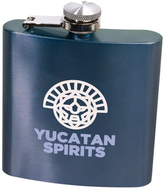 6 oz. Lazio Stainless Steel Hip Flask w/ Laser Engraving — view 2