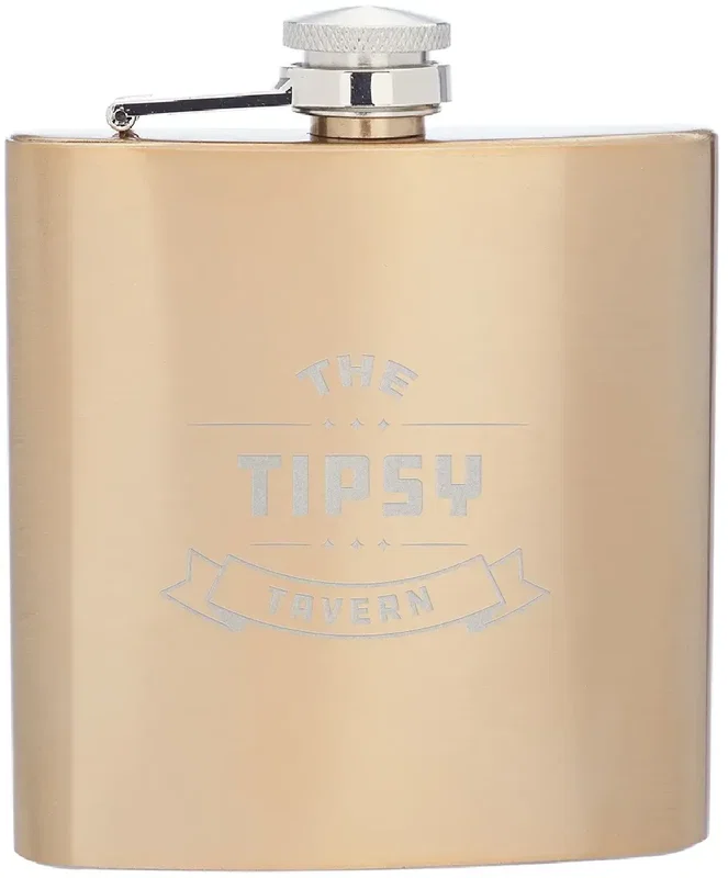 6 oz. Lazio Stainless Steel Hip Flask w/ Laser Engraving — view 8