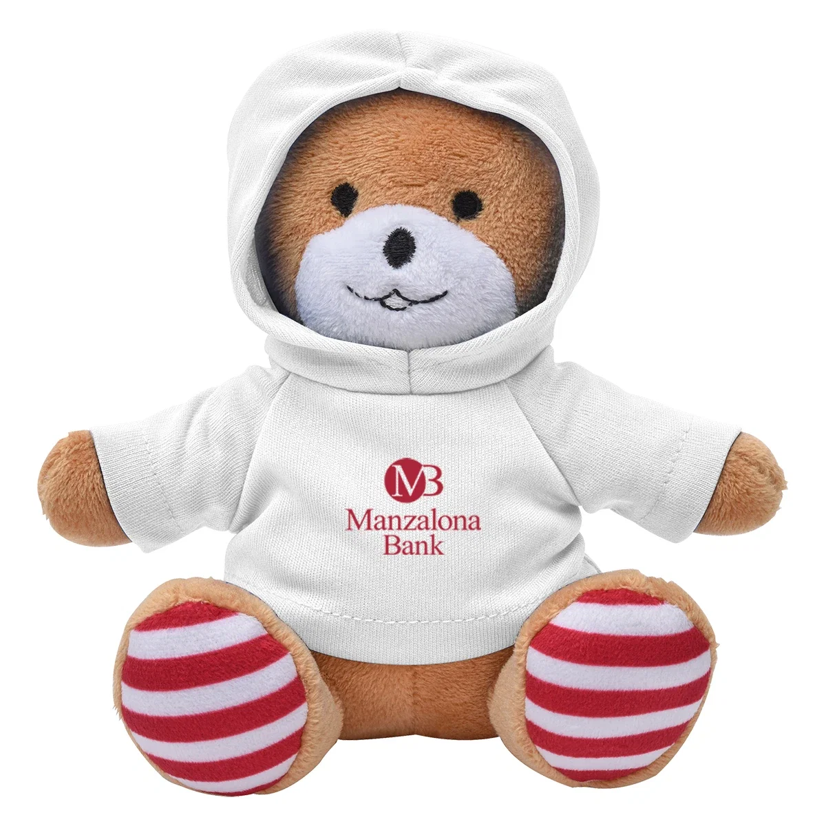 Overhead look down at the bear plush toy