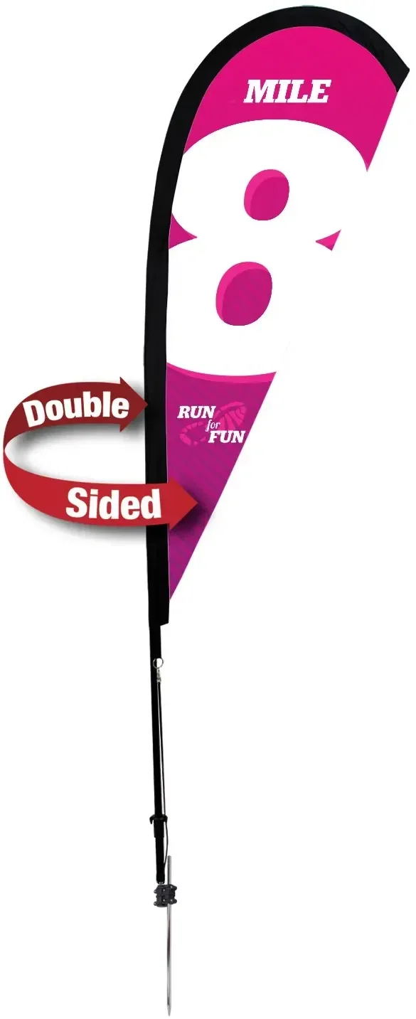 6' Premium Teardrop Sail Sign Kit (Double-Sided with Ground Spike) — view 3
