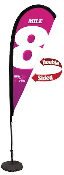 6' Premium Teardrop Sail Sign Kit (Double-Sided with Scissor Base)