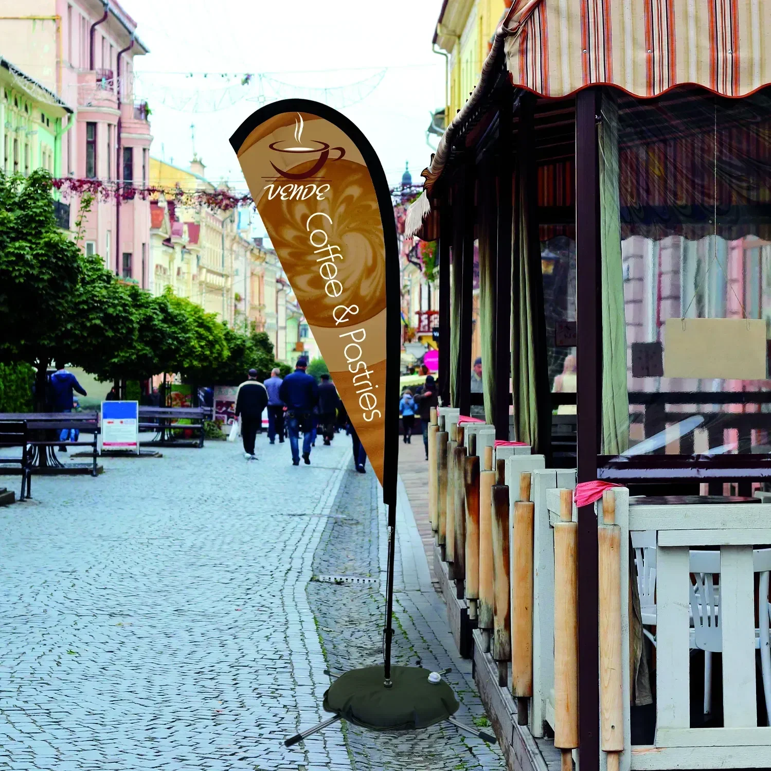 6' Premium Teardrop Sail Sign Kit (Double-Sided with Scissor Base) — view 6