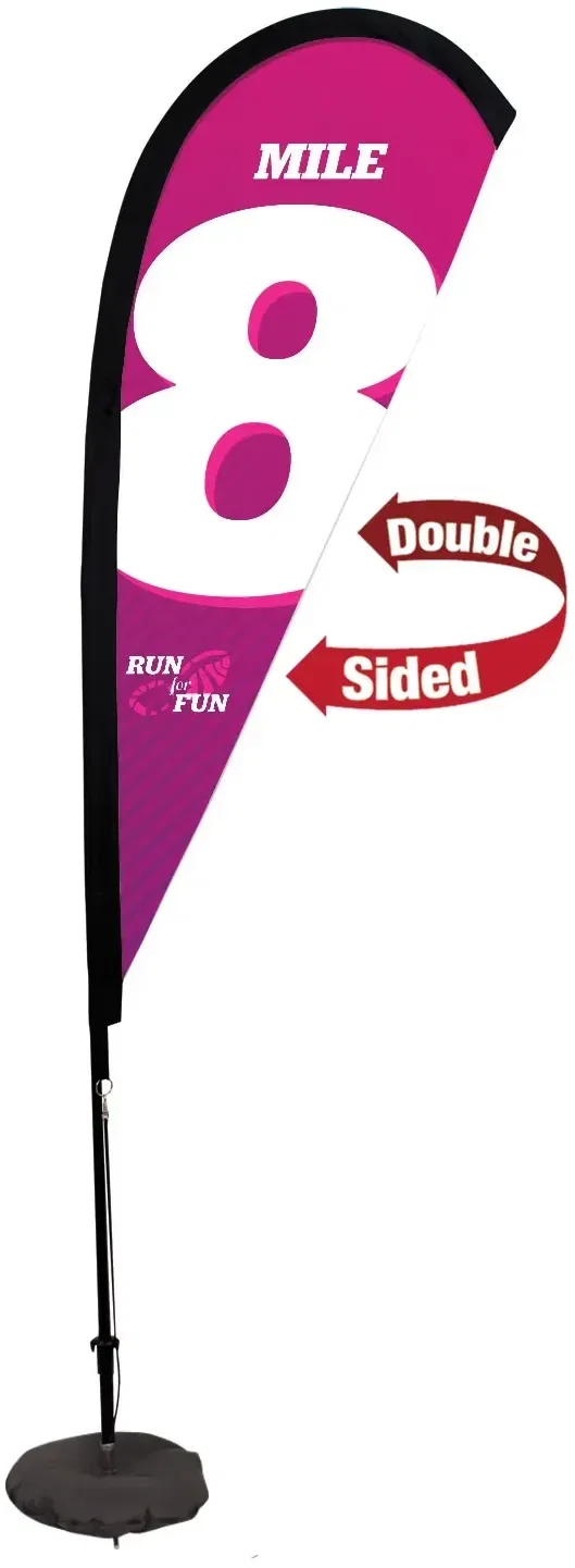 6' Premium Teardrop Sail Sign Kit (Double-Sided with Scissor Base) — view 7