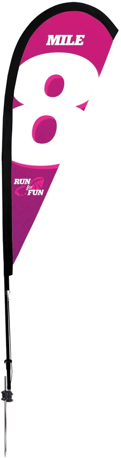 6' Premium Teardrop Sail Sign Kit (Single-Sided with Ground Spike) — view 5