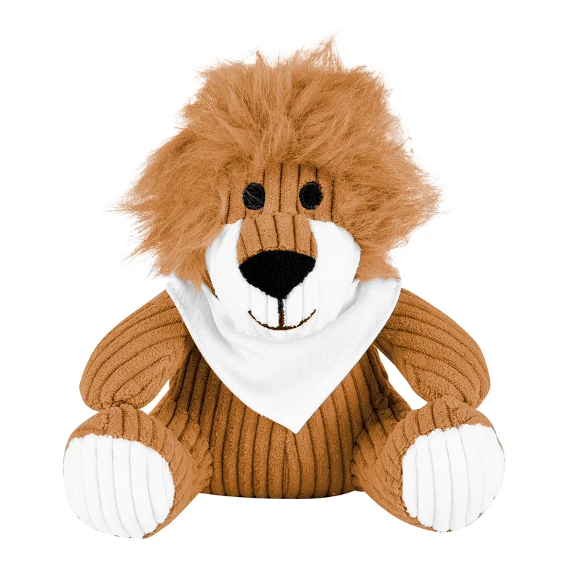Cream mane framing the stuffed animal face