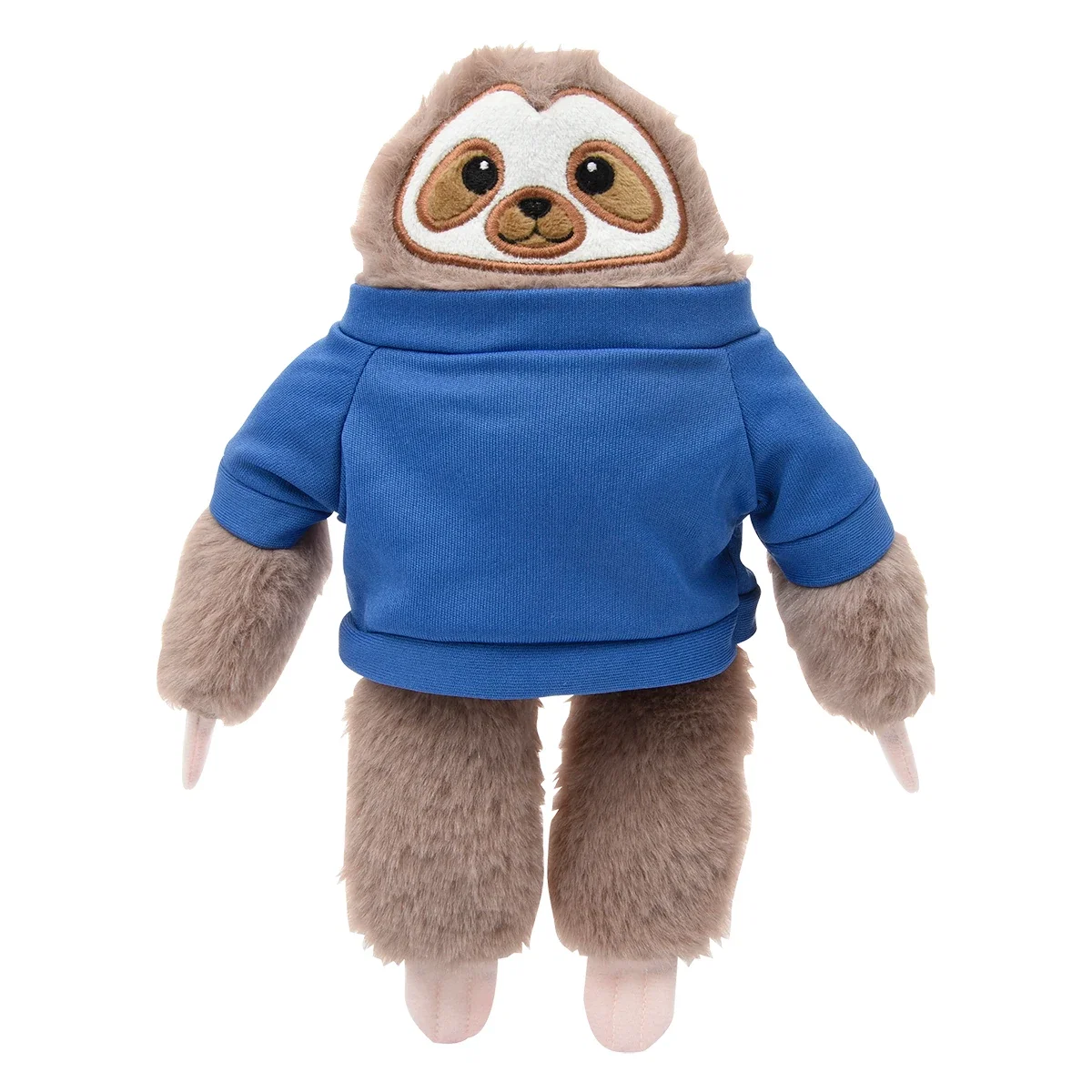 Eye-level portrait of the brown sloth toy