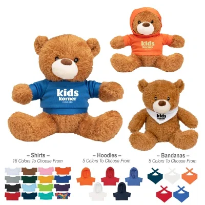 Brown plush bear that doubles as a hot and cold pack