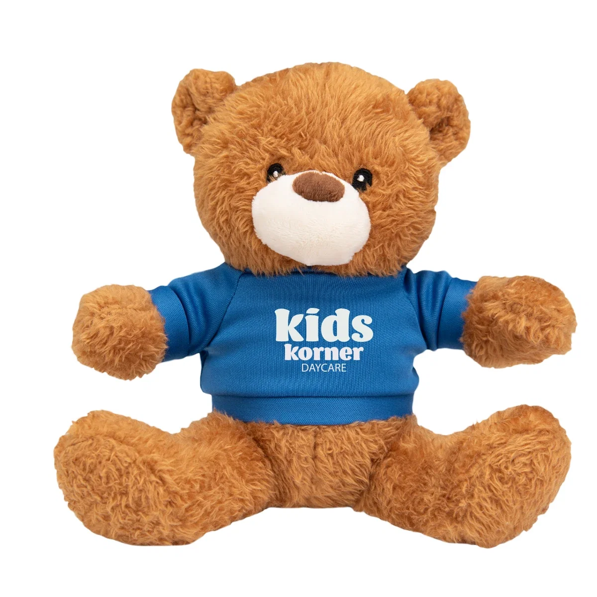 Underside and base of the sitting bear plush