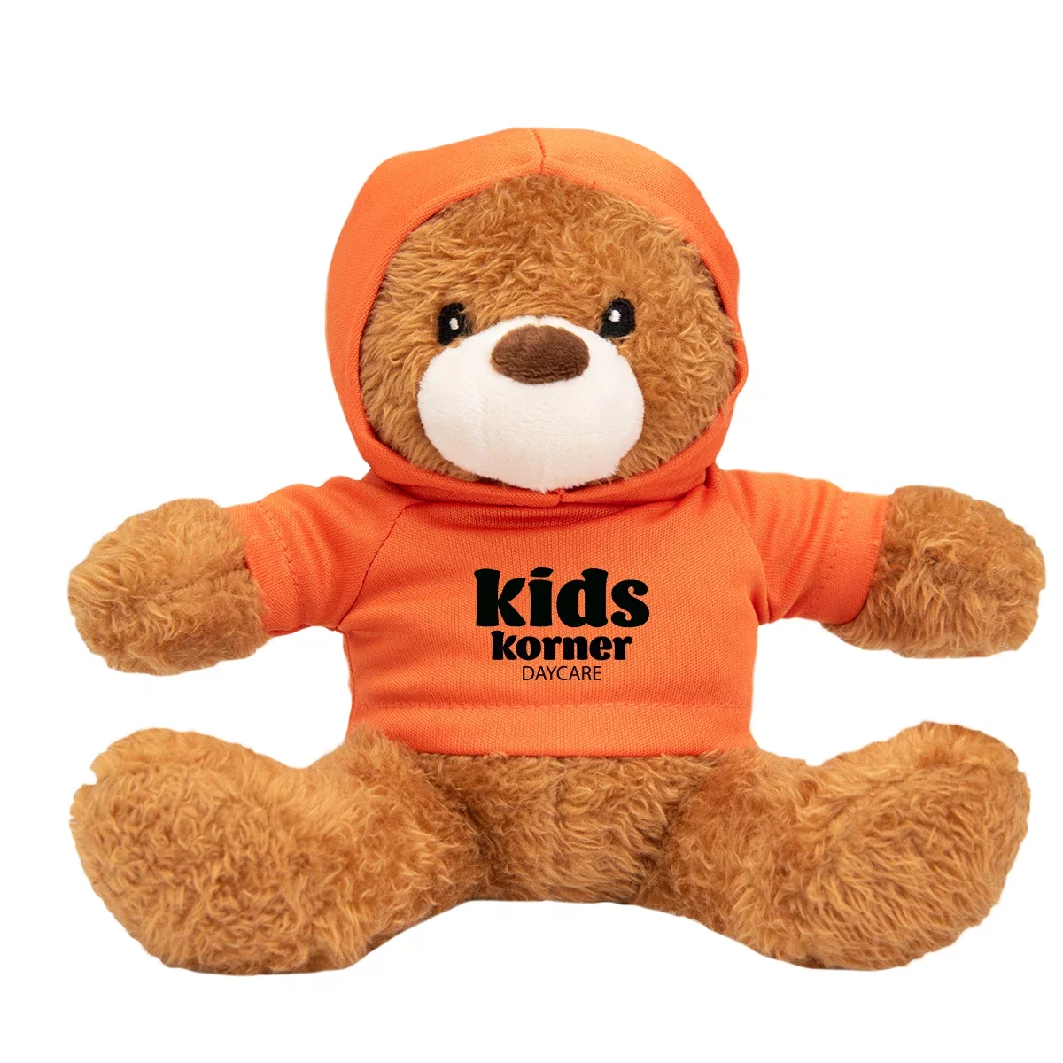 Overhead look down at the bear plush toy