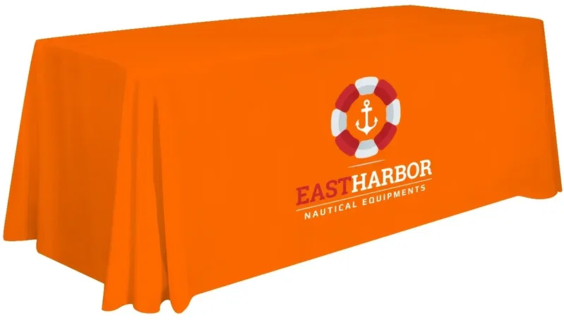 6' Stain-Resistant 3-Sided Table Throw (Full-Color Imprint, One Location) — view 15