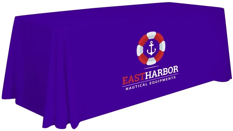 6' Stain-Resistant 3-Sided Table Throw (Full-Color Imprint, One Location) — view 16