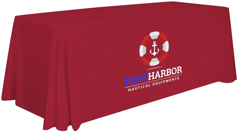 6' Stain-Resistant 3-Sided Table Throw (Full-Color Imprint, One Location) — view 17