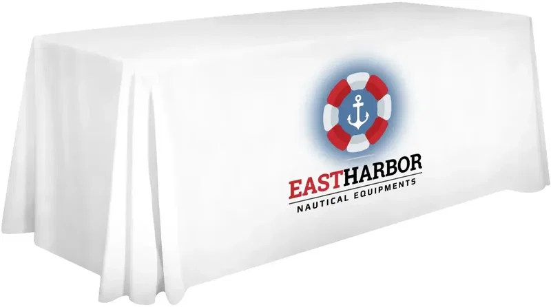 6' Stain-Resistant 3-Sided Table Throw (Full-Color Imprint, One Location) — view 19
