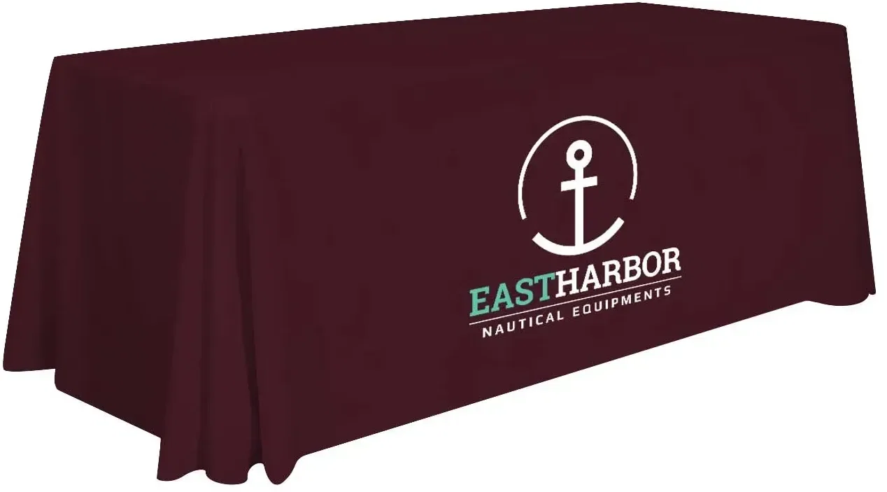 6' Stain-Resistant 4-Sided Table Throw (Full-Color Imprint, One Location) — view 2